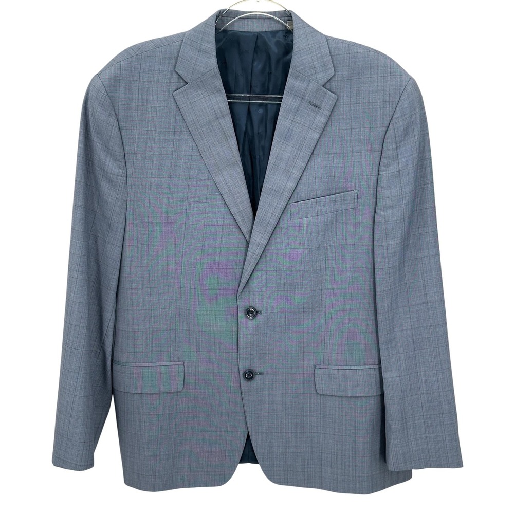 Michael Kors Blazer Mens 44R Blue Wool Blend Suit‎ Jacket Business Designer Work